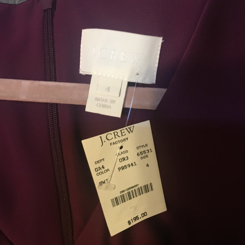 Wine colored silk dress